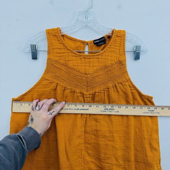 PrAna Orange Halter Neck Sleeveless Blouse Women’s Size L - Picture 2 of 7